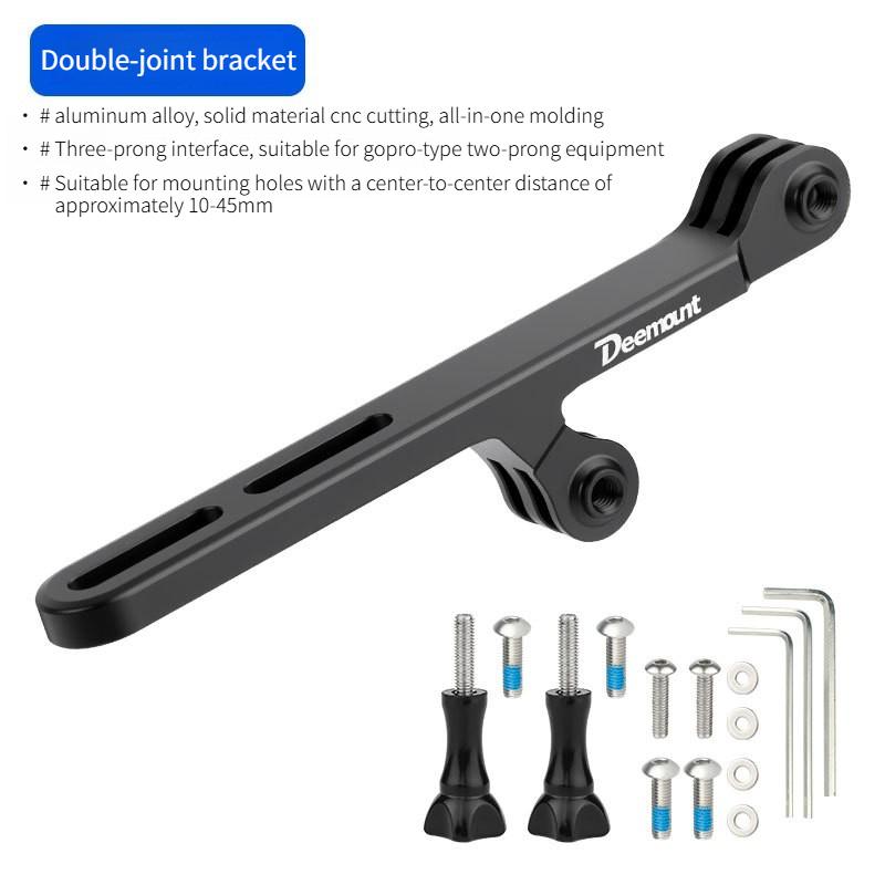 Bicycle stem extension bracket compatible with GOPRO dual-head lifting bracket,suitable for Garmin,Bryton,and Wahoo code tables