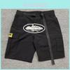 Amerikanska Retro Cargoshorts för Män Sommar Casual Streetwear Med Flera Fickor För Tonårsmode