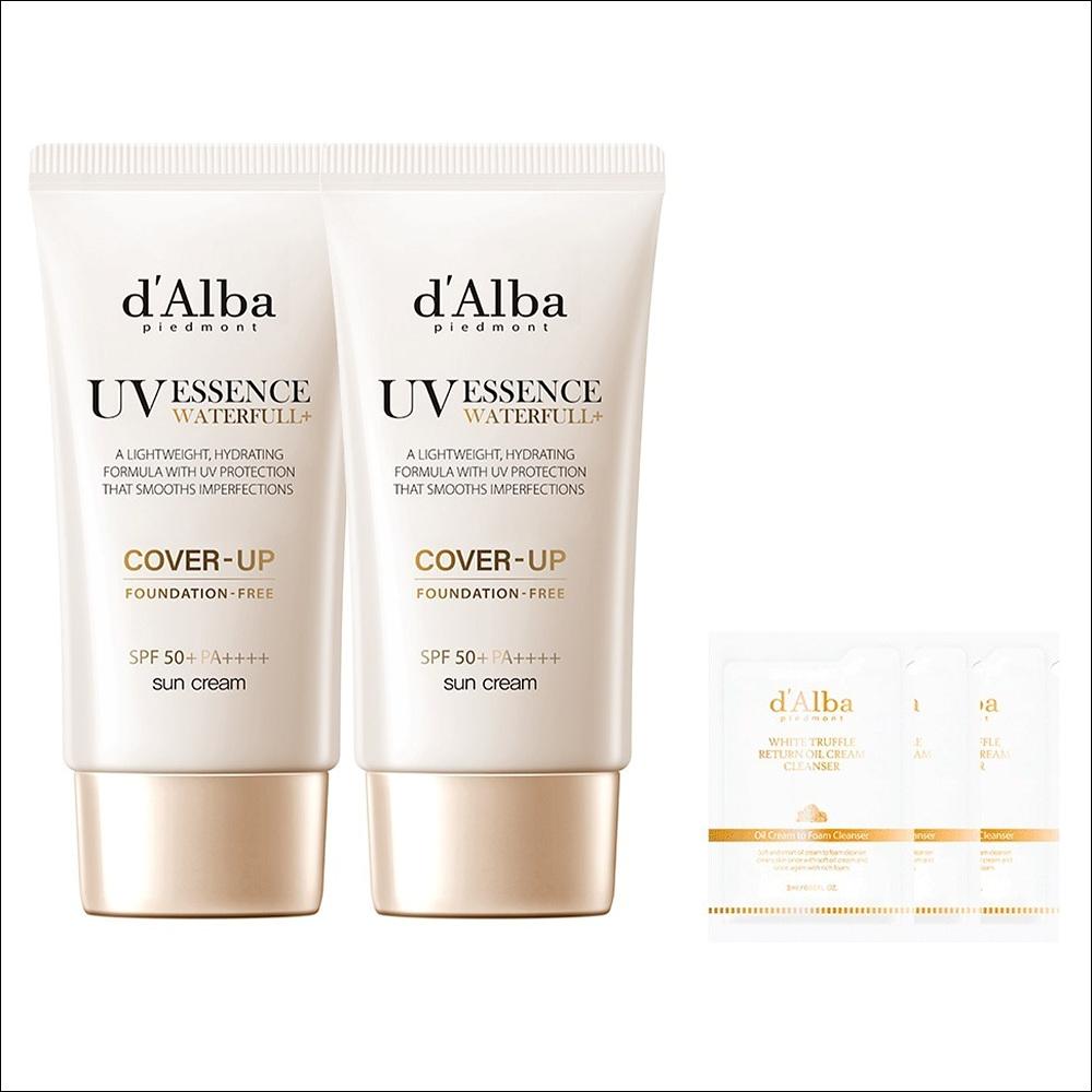 

[d Alba] Увлажняющий тонирующий солнцезащитный крем [Cover Beige] SPF50+ PA++++ (Набор 50 мл x 2 шт.) - Веганский солнцезащитный крем, покрытие без тональной основы 50ml, 2EA