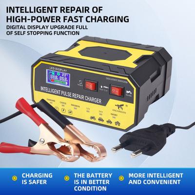 12V/24V Car Battery Charger Automatic Repair Smart Charging Motorcycle Batteries Charger Fast Charging Universal Voltage