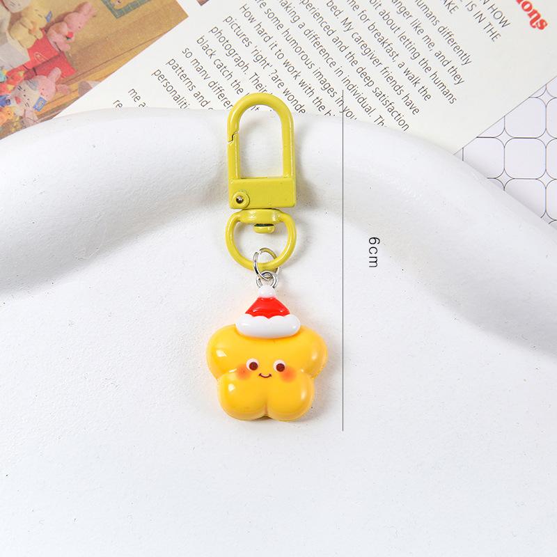 Cartoon Weihnachten Schlüsselanhänger Niedlich Harz Weihnachtsmann Weihnachtsbaum Anhänger Schlüsselring Taschenzubehör Feiertagsparty Weihnachtsgeschenk