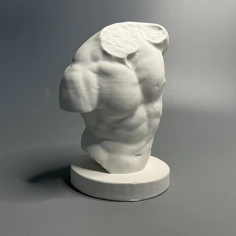 Statua in Gesso Decorazione da Scrivania Ornamenti Corpo in Gesso Mezza Figura Estetica Scultura Artistica da Scrivania Decorazione Estetica per la Stanza