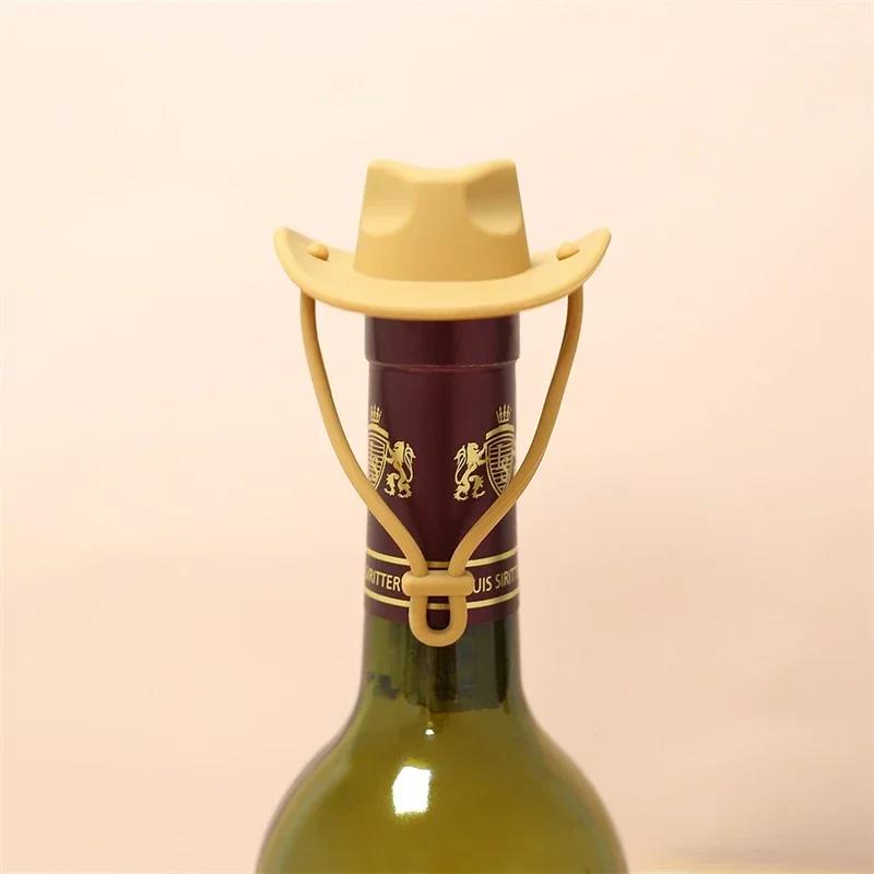 Creative Silicone Cowboy Hat Wine Cork Champagne Beer Bottle Stopper Beverage Leak-Proof Sealer Cap Plug Kitchen Bar Accessories 7