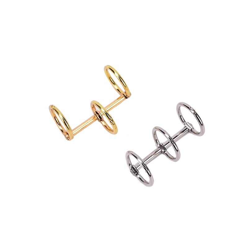 1X Metal Notebook Loose Leaf Binder Binder Ring Snap Album Split Hinged Keyring