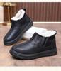 Men Winter Warm Snow Boots Casual Lightweight Anti Slip Faux Fur Lined Ankle Booties Waterproof Comfortable Plush Lined Short Boots