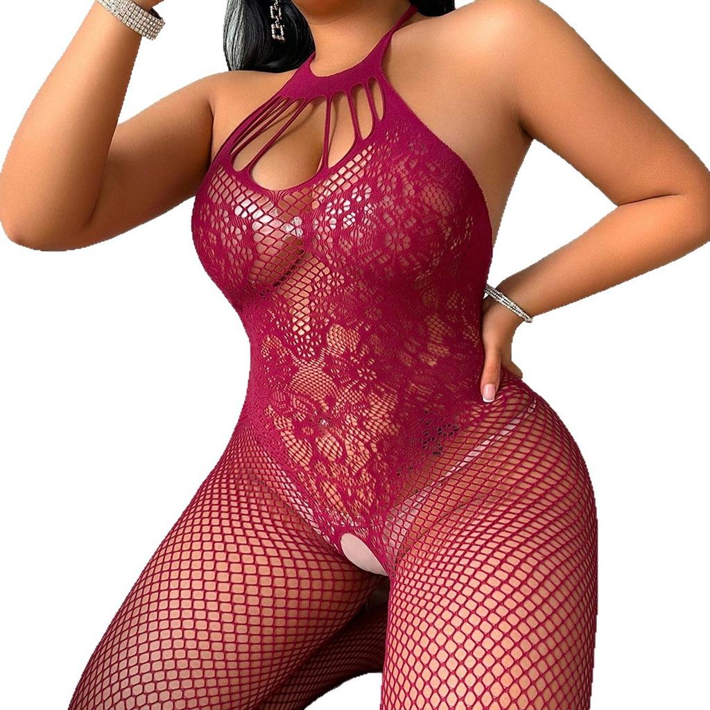 Bielizna Damska Plus Size Seksowna Koszula Nocna Pasjonujące Otwarte Pończochy Pokusa Uniform Bez Pasków Plus Size Namiętność Sh075