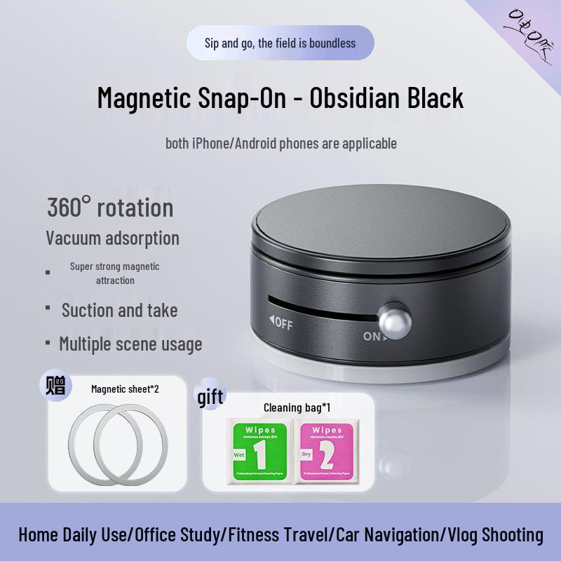 

360° Rotating Magnetic Mini Phone Holder for Car, Home, or Desk