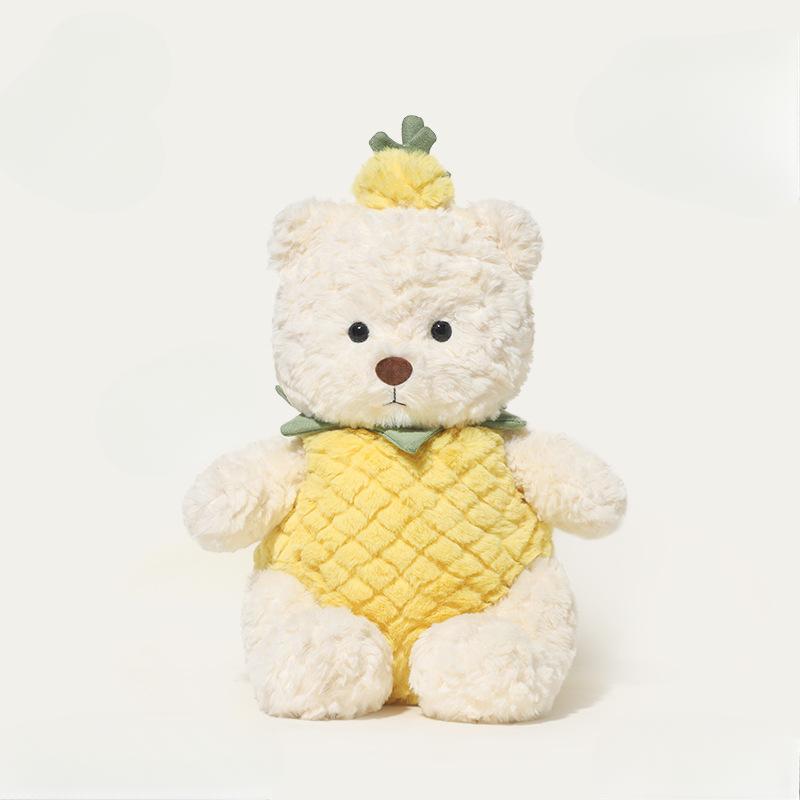 

Мягкая игрушка-подушка «Медведь-ананас», милая кукла-медведь, спящая кукла, кукла-компаньон 35CM белый