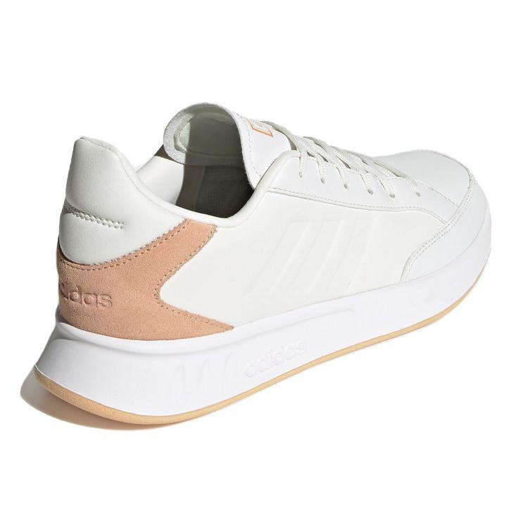 Adidas Neo Synthetic Leather Non-Slip Wear-Resistant Breathable Low-Top Tennis Shoes Women Sneakers Light-Brown White EE9866