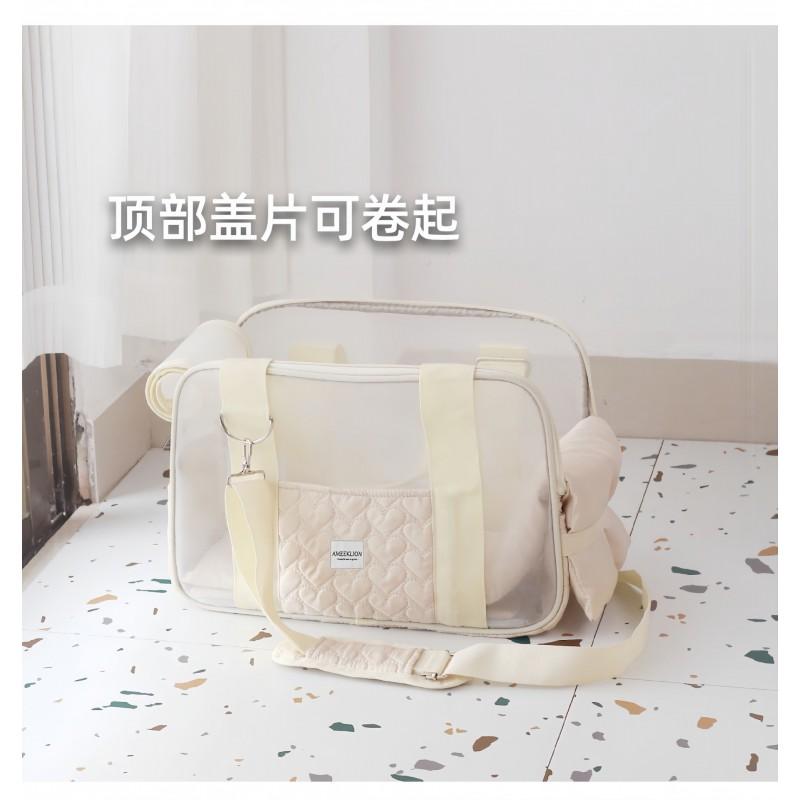 Portable Pet Carrier Bag Cats Small Dogs Up To 7kg Breathable Adjustable Crossbody Handheld Travel