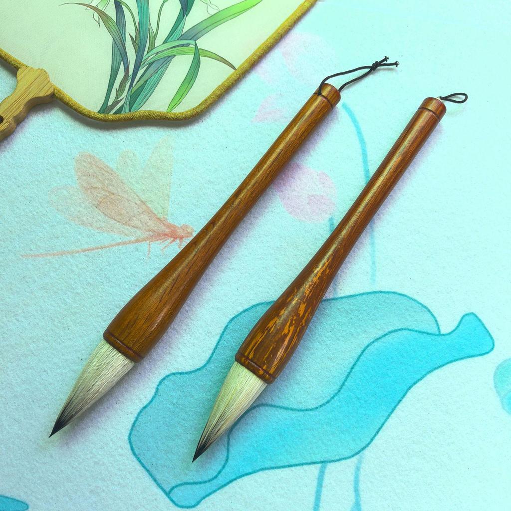 Sheep Hair Short-Tip Brush for Chinese Painting & Calligraphy - Ti Dou Wan, Enhanced Thin Tip
