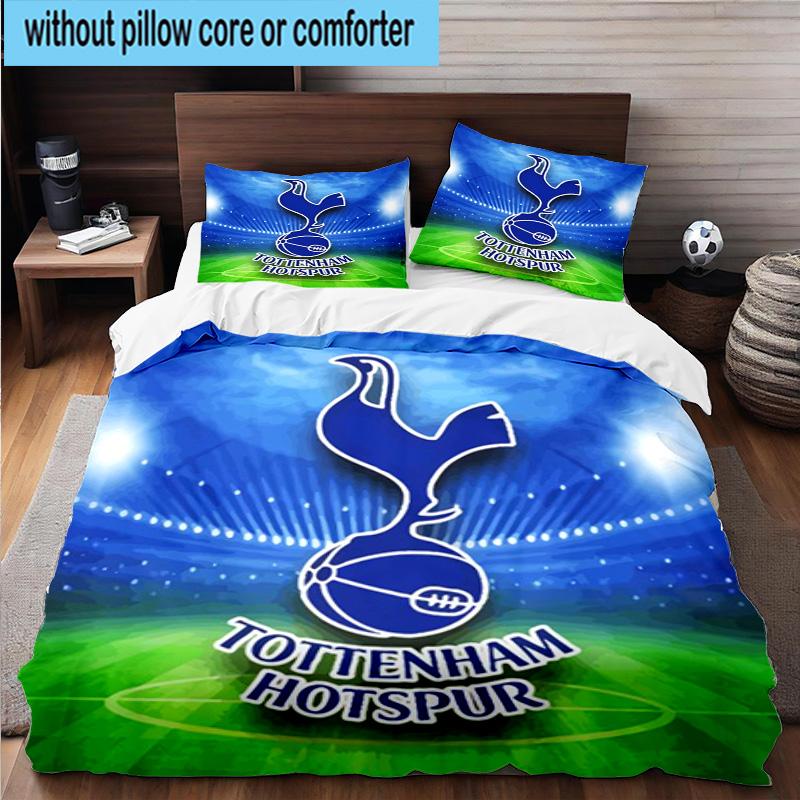 Set Biancheria da Letto Stampato Design Tottenham Hotspur F.C. 3 Pezzi Chiusura Copripiumino Include 1 Copripiumino & 2 Federe Set Biancheria da Letto Decorazioni per la Casa Regali