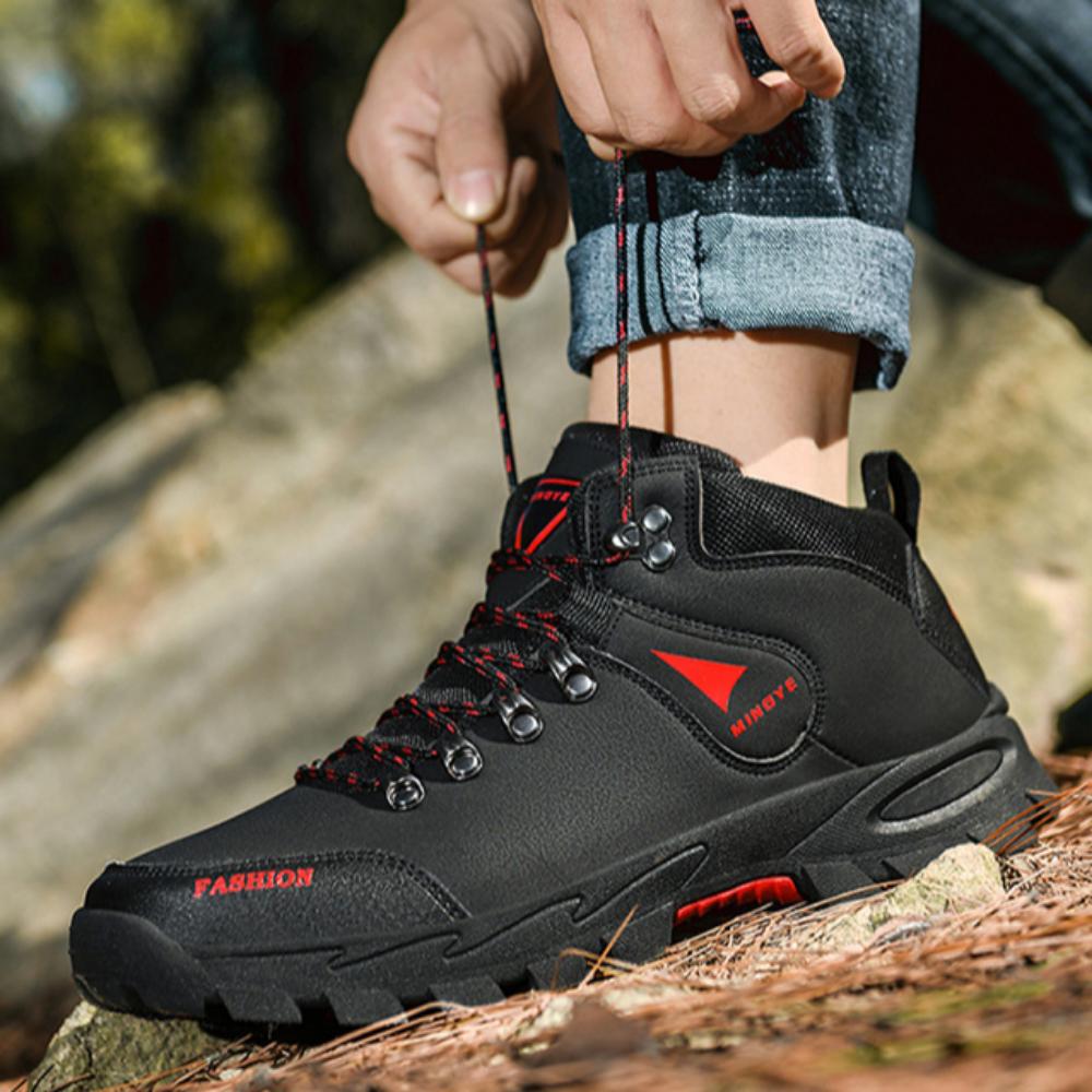 Men's Shoes Hiking Shoes Outdoor Shoes Sports Shoes Autumn and Winter High-top Leather Surface Hiking Off-road Non-slip and Wear-resistant