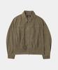 LETTERCOMO Piping Crop Blouson Jacket Dark Brown