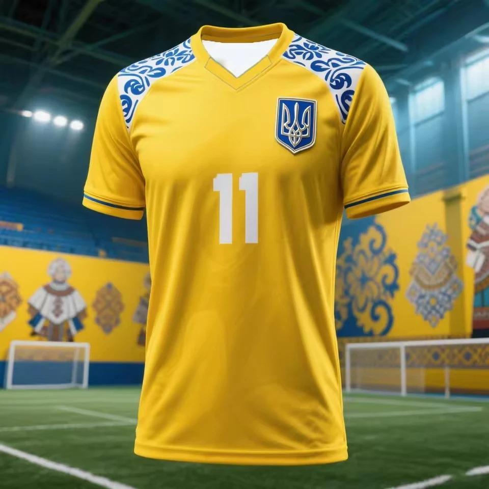 Ukraine Trident Flag 3D Print Family Tee Adults Kids S