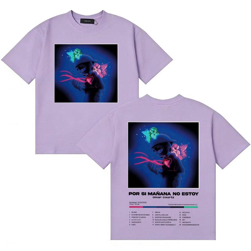 Singer Omar Courtz Por Si Unisexana No Estoy Poster Tshirt Unisex Women Hip Hop T Shirt Cotton Y2K Casual Short Sleeve Tshirts Unisex