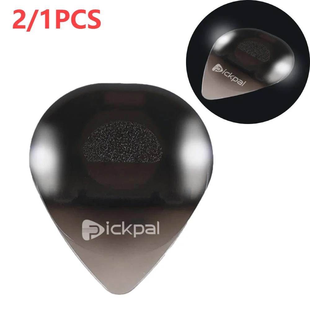 2/1 Stück Leuchtende Gitarrenplektren Rutschfestes Gitarrenplektrum Jazz-Plektrum LED-Licht für Elektrische Akustische Gitarre Bass Folk Farbe Bling Pick