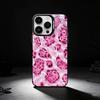 Fashion Pink Leopard Print Phone Case For iPhone 17,16,15,14,13,12,11 Plus,Pro Max,XS,Colored silver phone case