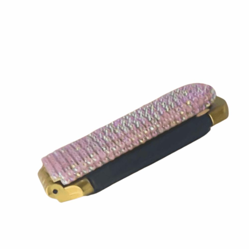 Crystal-Encrusted Folding Hair Brush 2 in 1 Rhinestone Hair Comb Gift for Girls светло-розовый