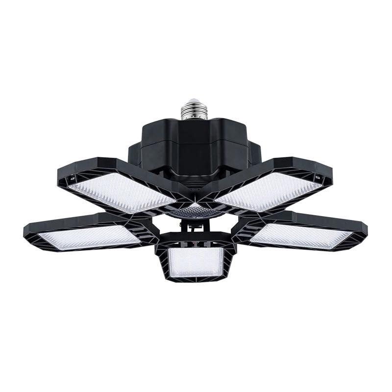 Adjustable LED Garage Light with Five-Fold Design for Indoor and Parking Lot Lighting