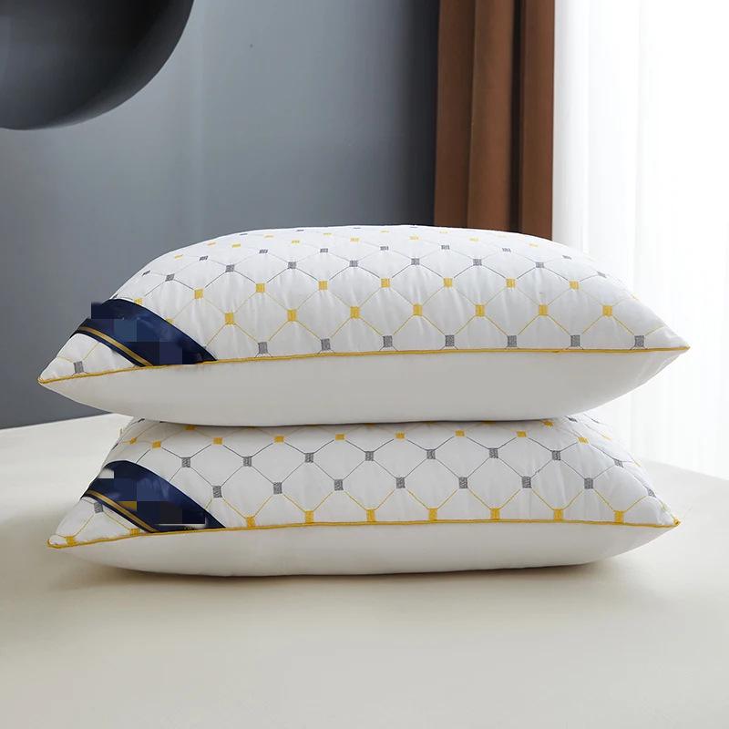 

Незминаючі Високі Подушки Пара з Наволочками - Підтримка Шиї Готельного Якості Перо та Бавовна з Шовком для Домашнього Використання Medium Pillow 750g Pair
