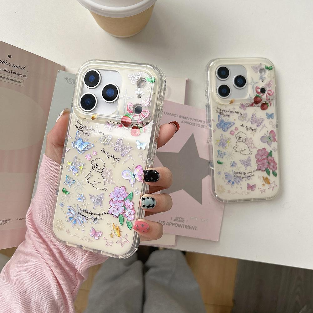 Cute Girl Funda Cartoon Anti-fall Laser Glitter Phone Case for Iphone 14 15 16 16pro 16promax 17 17pro 17promax Shockproof Cover