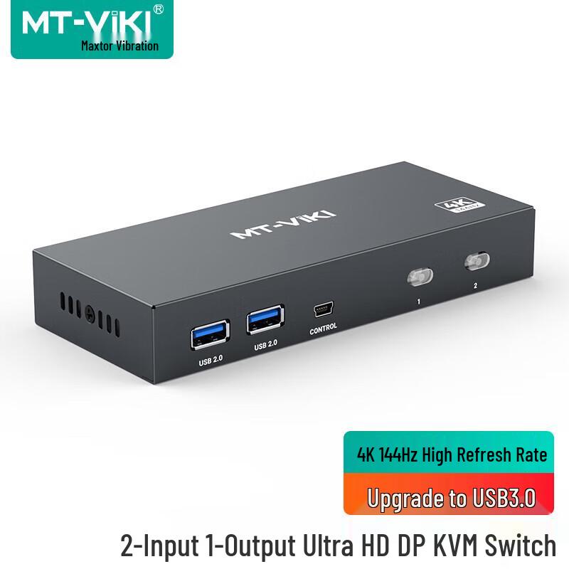 MT-viki MT-KD2S 4K144Hz DP KVM Switch