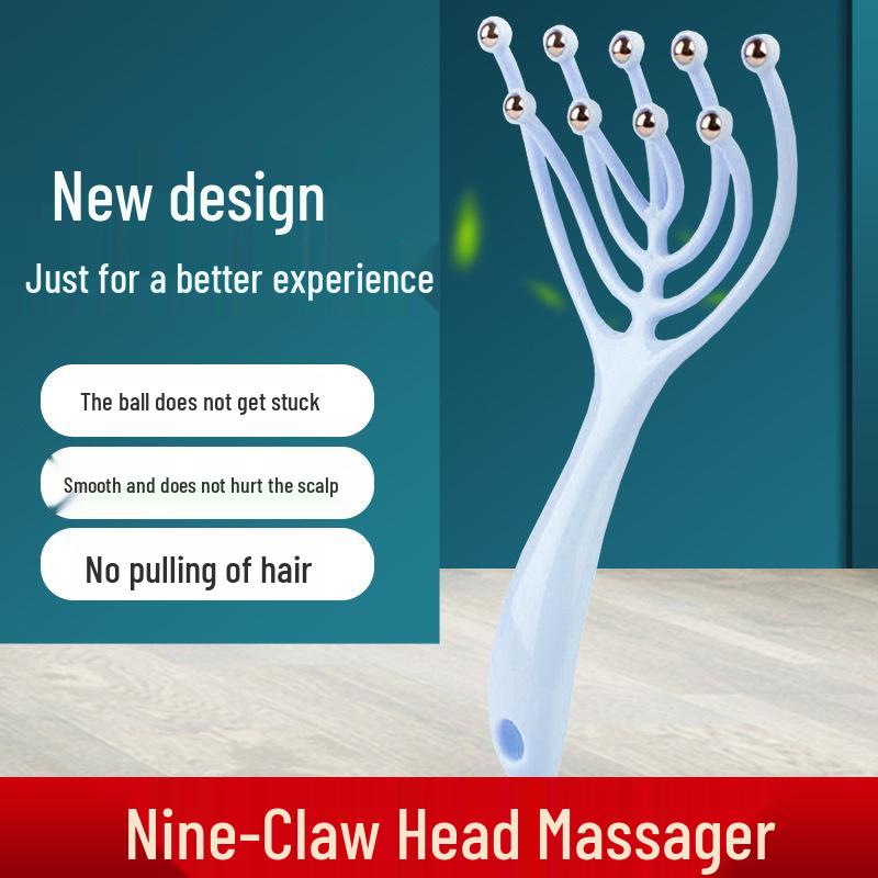 Five-Claw Octopus Head Massager Roller & Scalp Scratcher