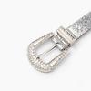 Elegant Rhinestones Belt For Women PU Leather Waistband With Adjustable Length And Sparkling Design