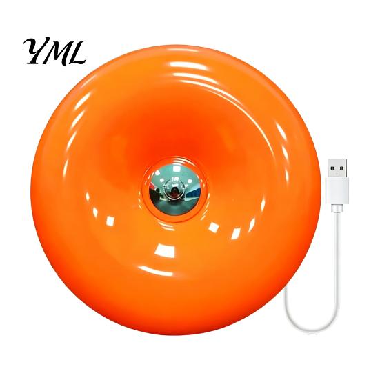 Modern Home Atmosphere Light Donut Night Light, Wireless Rechargeable 2-in-1 Table Lamp with Touch Dimmer, Small Space Lighting Warm Orange Glow Wall