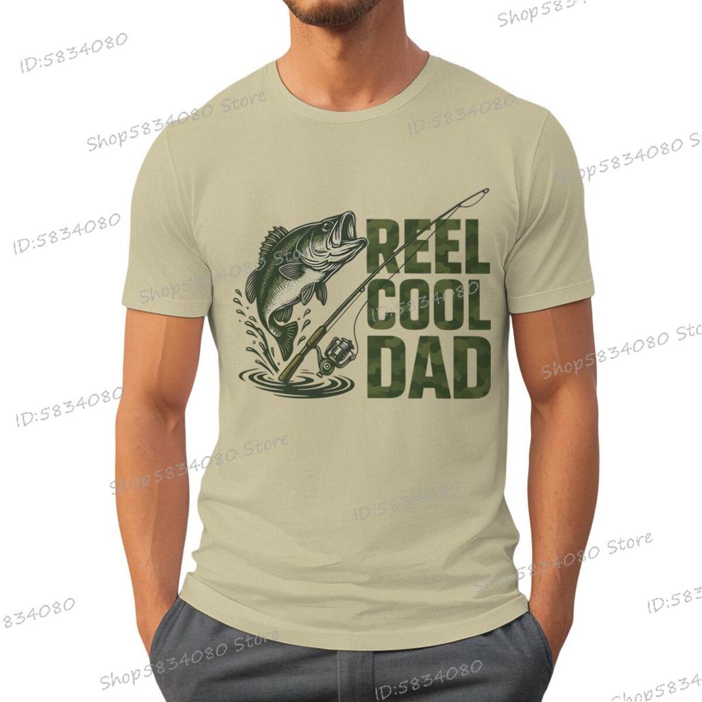 Reel Cool Dad Graphic T Shirts For Unisex Trendy Dad Design Summer Clothes Fishing Life Funny Shirts Unisex Fishing Lovers Tiedye Top
