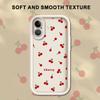 Case for iPhone 17 Pro Max Air 13 16 15 Plus 17e 11 14 12 Pro Phone Cover Cute Cartoon Cherry Lichee Pattern