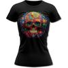 Bands and Bones Schedel Bloemen 4 Dames T-shirt
