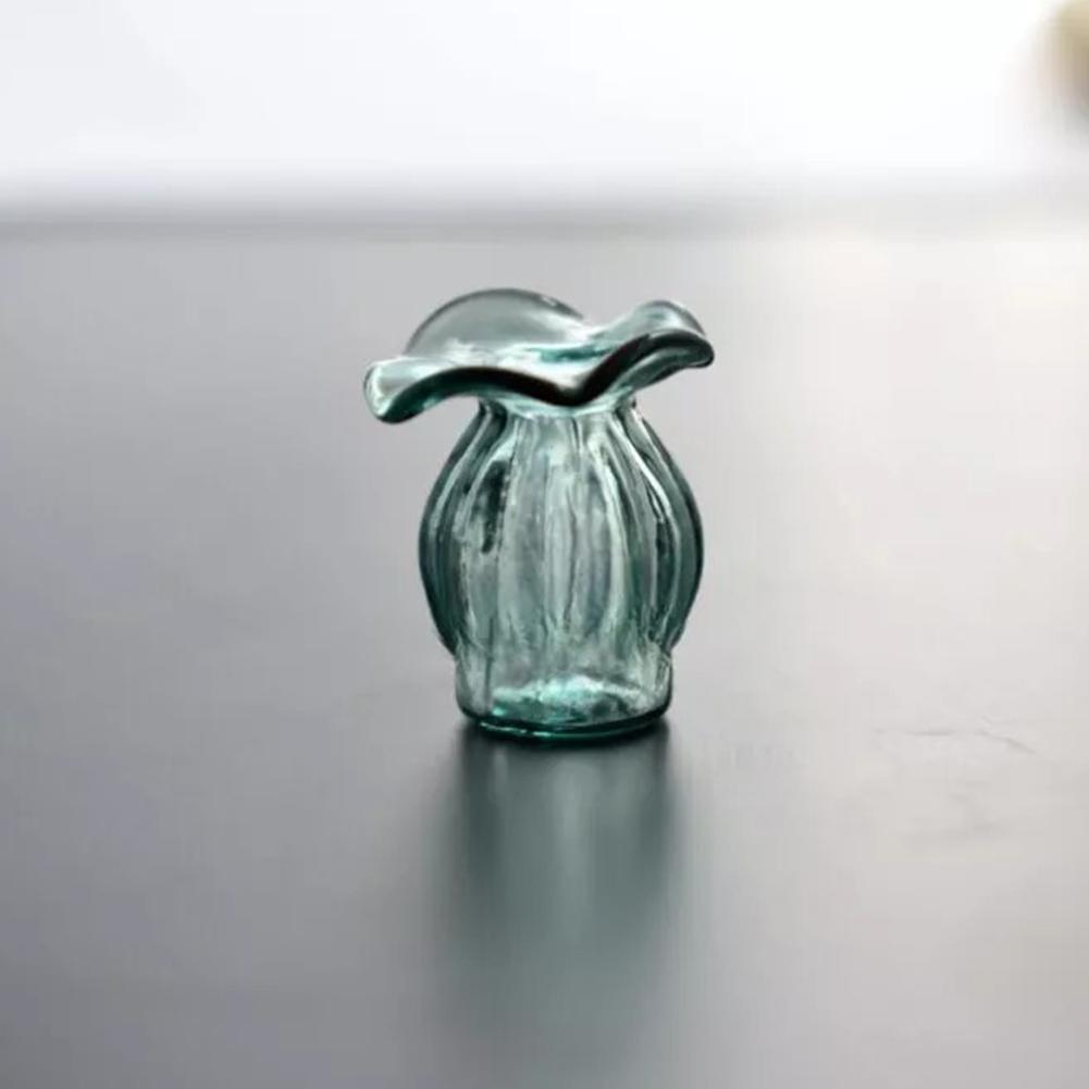 Cute Dry Flower Glass Vase Ornaments Miniature Vase Mini Vase Furniture Doll Flower D E8Z2