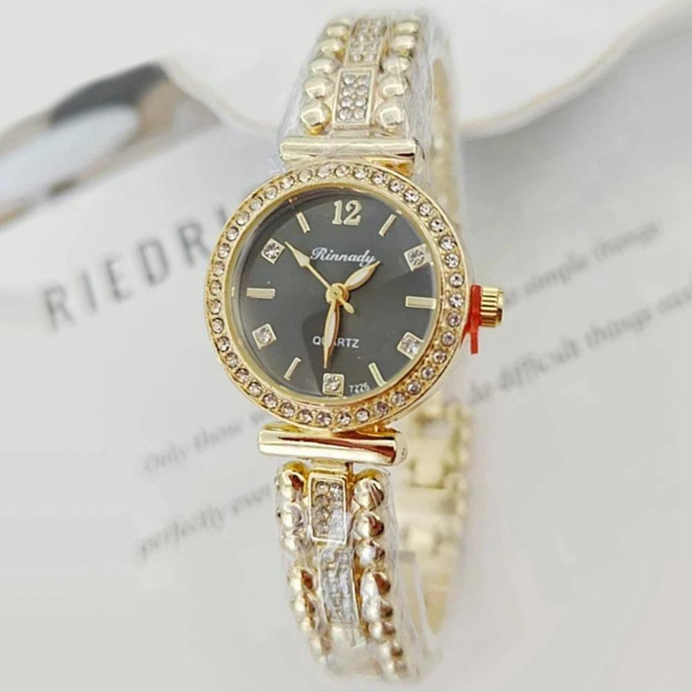 Modische Damenuhr mit Diamantdetails und digitaler Anzeige
