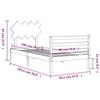 VidaXL Cadre de lit avec tête de lit simple bois massif 3195251