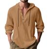 Men S Hooded Long Sleeve Loose Casual Pullover T Shirt