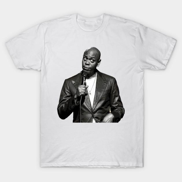 

Men Black Print T-shirt Dave Chappelle No-Cut Transfer Paper Print Cotton Tshirt L білий