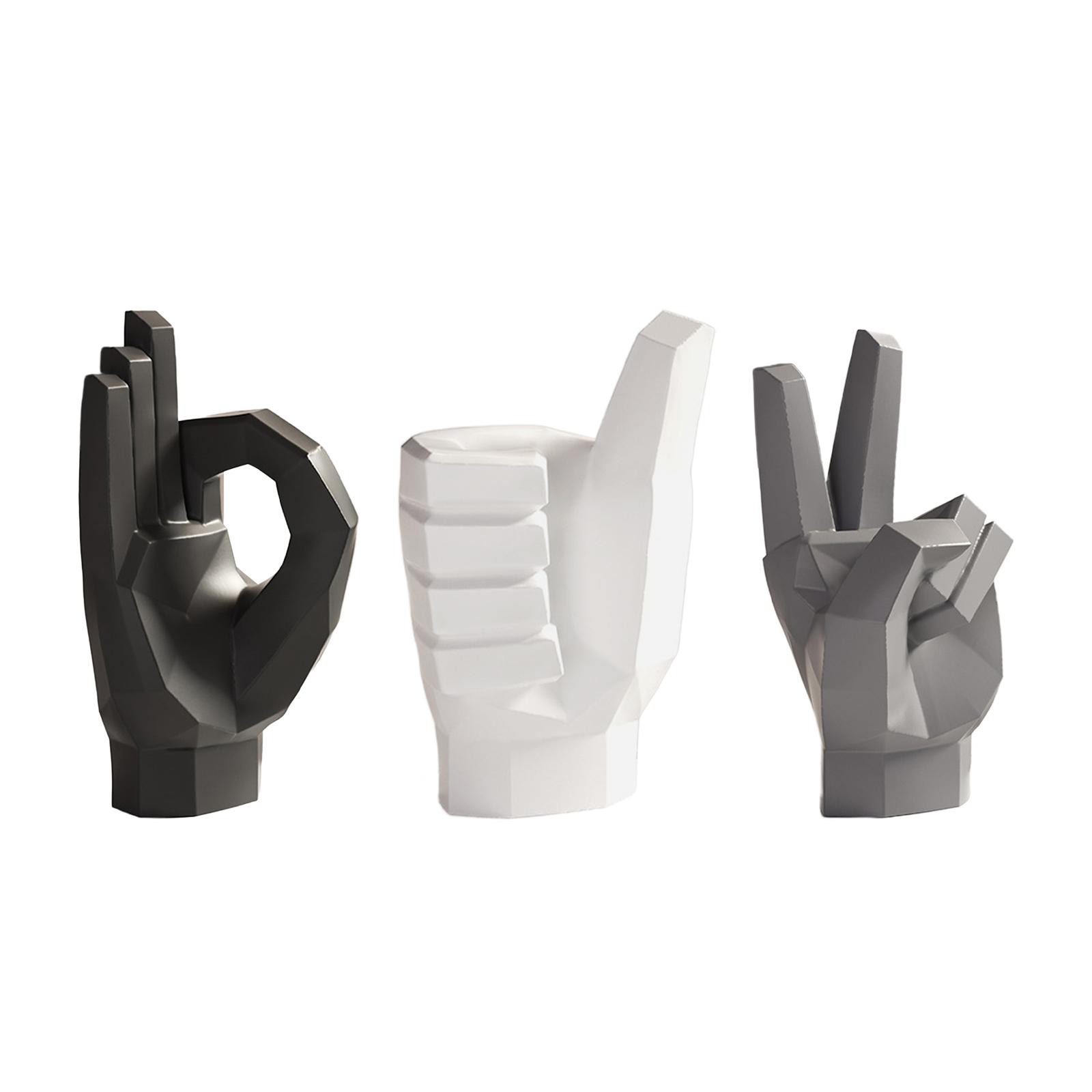 

Hand Statue Abstract Art Finger Sculpture Decor for Shelf TV Cabinet