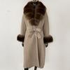 OFTBUY Wool Coat Women 2024 Autumn Winter Real Fox Fur Jacket Female Long Warm Natural Fox Fur Collar Fur Cuffs Coat Woolen Coat