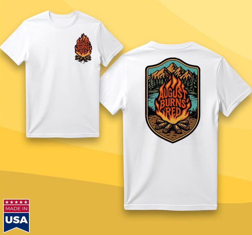 Crimson Fire Mountain Inferno Power TShirt Unisex T-Shirt L