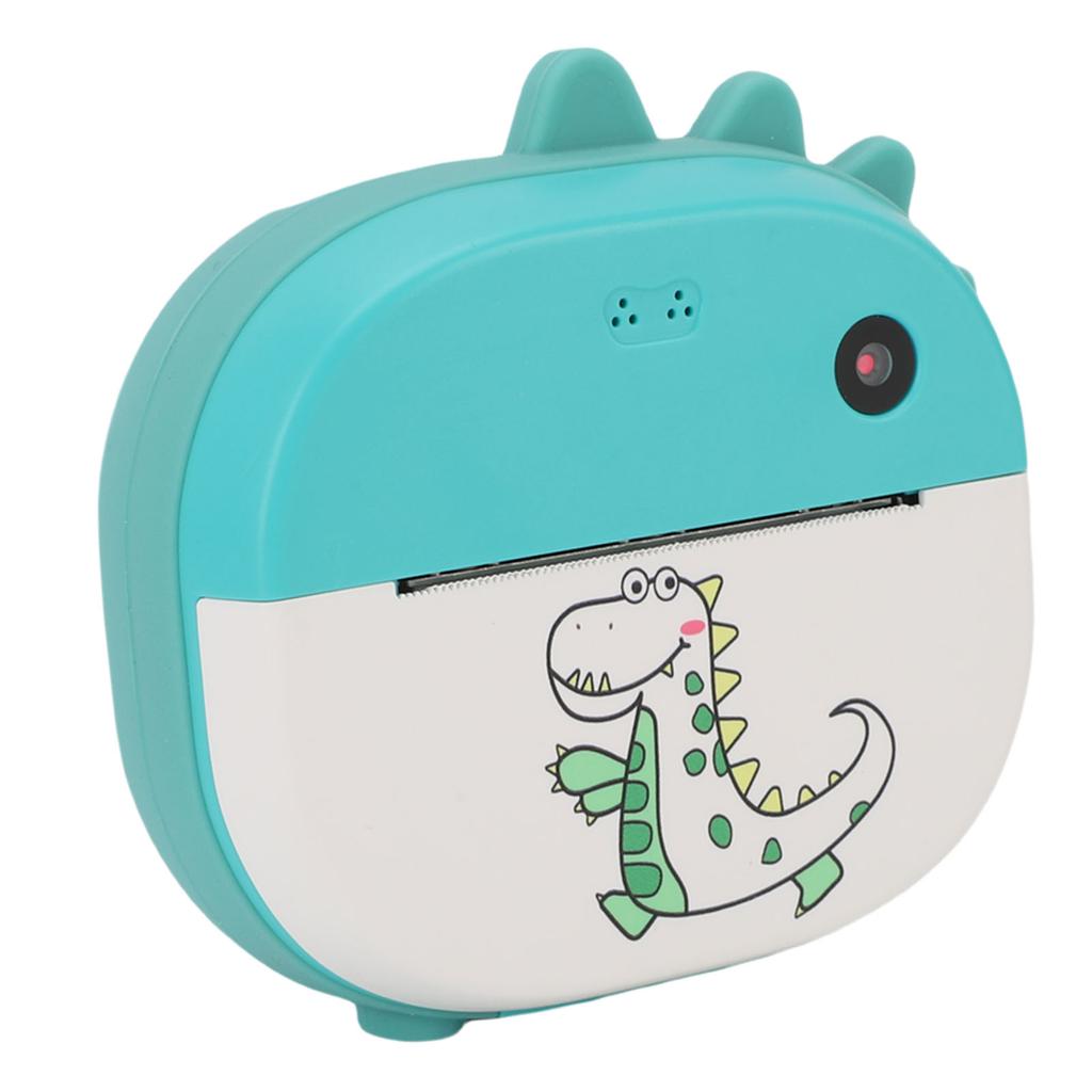 Instant Print Camera Cute Dinosaur Shape 48MP 2.0 Inch Screen Thermal Print Camera with Print Paper