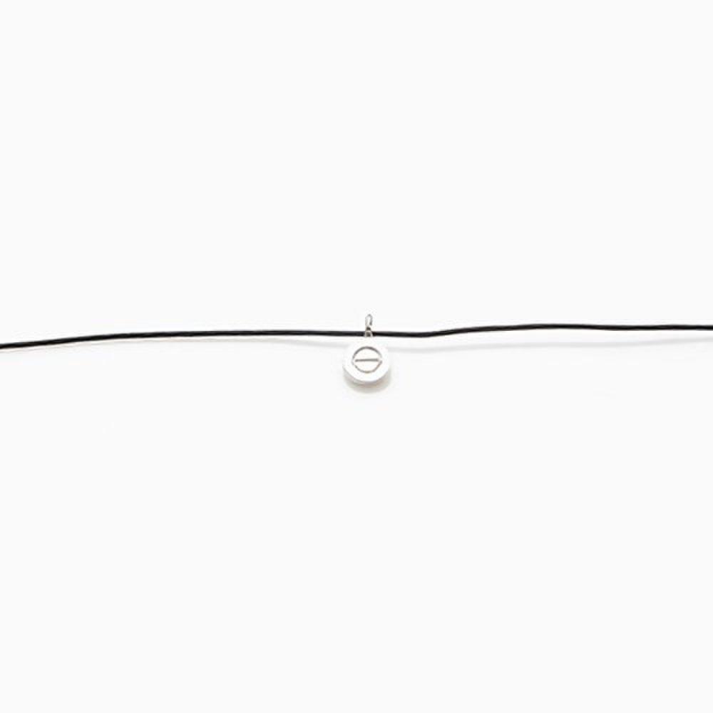 J.Lauren 0N0539 Silk Cord and Silver Pendant Basic Necklace