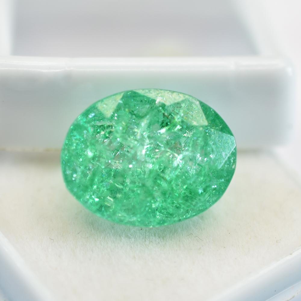 13 Ct Oval shape Natural Green Emerald Loose Gemstone For Housewarming