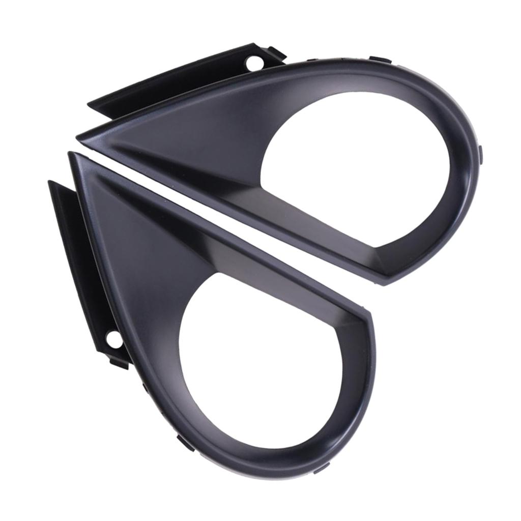 Black Left/Right Front Hood Fog Light Lower Grill Grille Cover For Q7 2011-2015 4L0807489A 4L0807490A