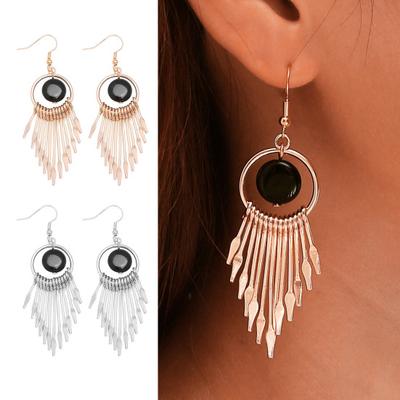 1 Pair of Chic Drop Minimalist Earrings Classic Stylish Tassel Design Female Elegant Tassel