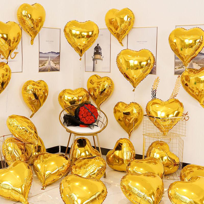 18-inch Heart-Shaped Aluminum Foil Balloon for Weddings & Valentine's Day