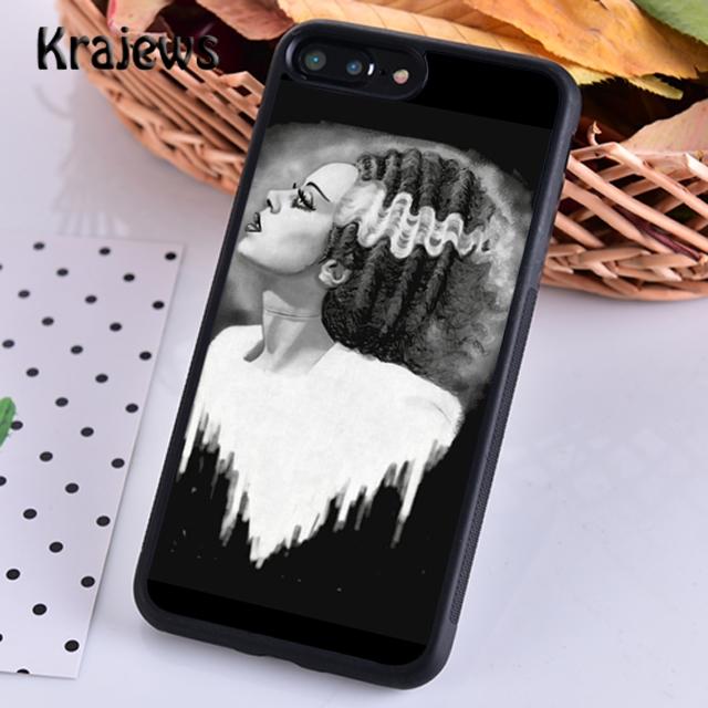 Krajews Bride of Frankenstein Phone Case Cover For iPhone 16 15 SE2020 14 6 7 8 plus 11 12 13 pro max coque Shell Fundas