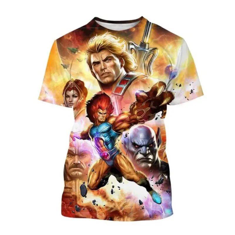 Summer Thundercats 3D Print T-Shirts Anime Streetwear Men Fashion Short Sleeve T Shirt O-Neck Male Tees Tops Clothing