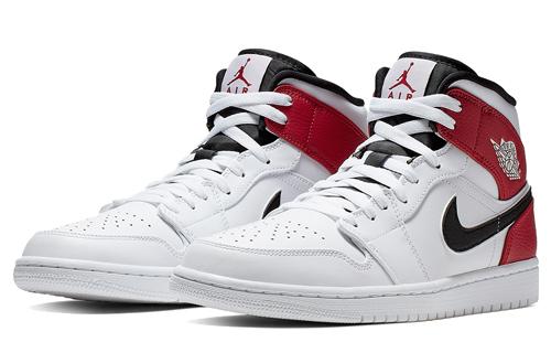 Air Jordan 1 Mid 'White Chicago' 554724-116